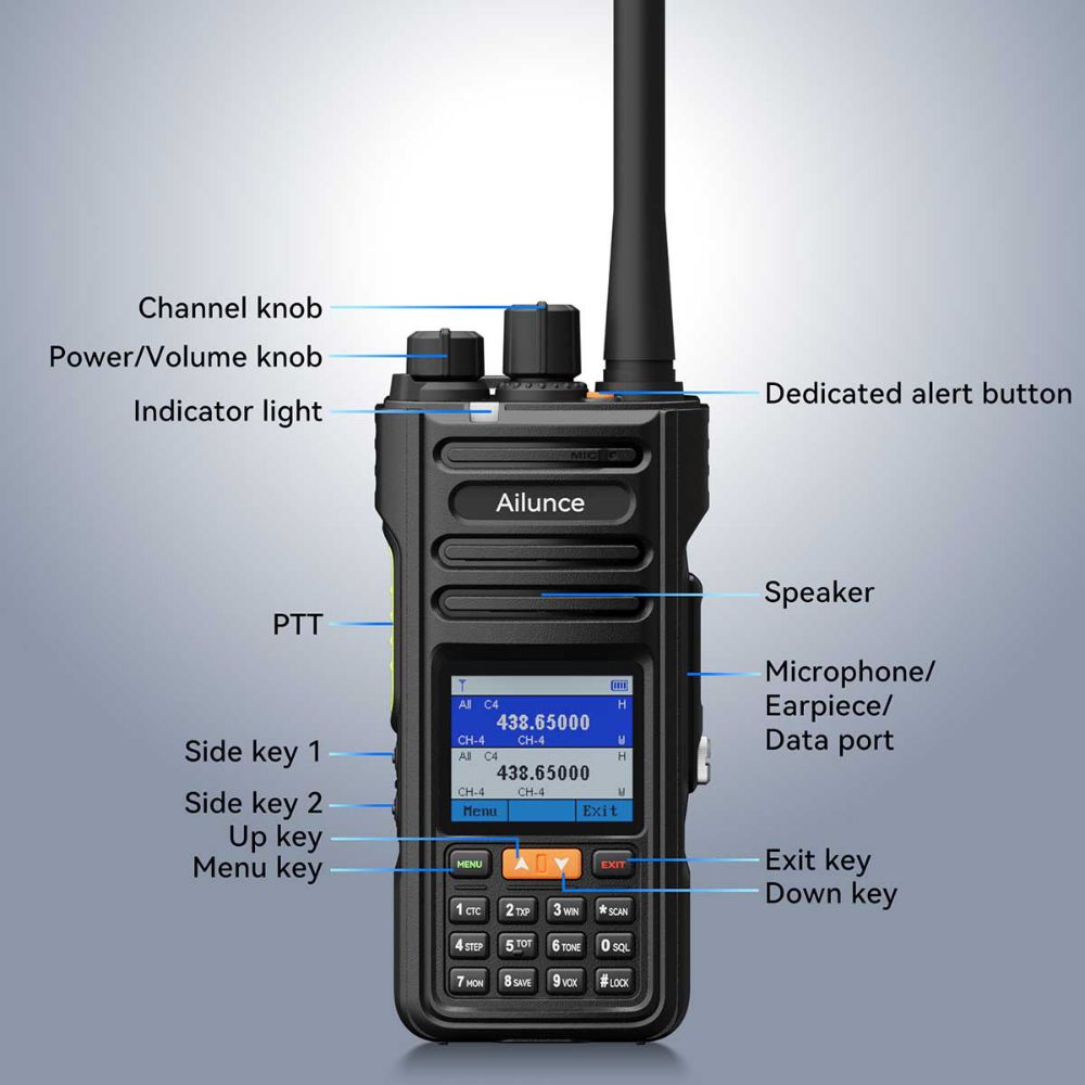 Ailunce HA2 Bluetooth APP Programming 10W UV Dual Band Ham Radio with GPS/APRS